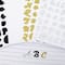 Black, Gold, Silver & White Script Letter & Number Stickers by Recollections™